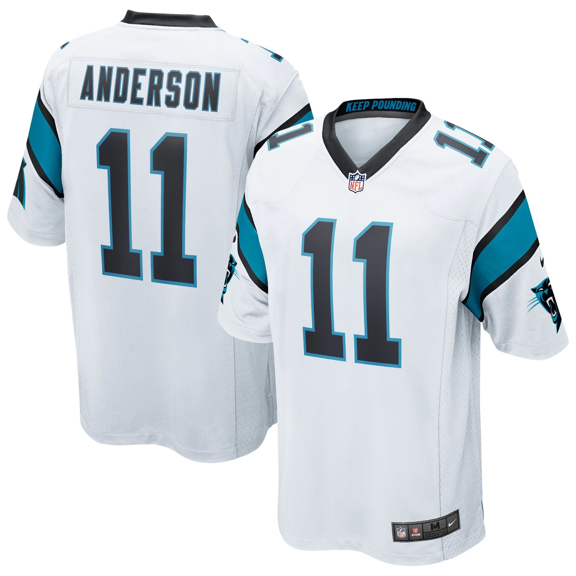 Men Carolina Panthers 11 Robby Anderson Nike White Game NFL Jersey